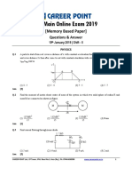 JEE Main 2019 Paper Answer Physics 10-01-2019 2nd