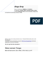 Calculate Voltage Drop at Transformer