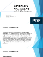 Hospitality Management: Fundamentals in Lodging Management