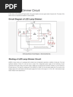 LED Lamp Dimmer Circuit