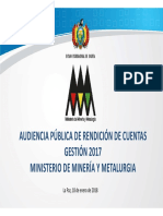 Audiencia Publica de Rendición de Cuentas 2017  