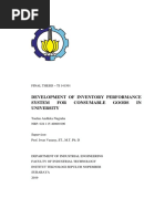 Development of Inventory Performance System FOR Consumable Goods IN University