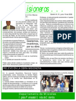 Boletin 31 - REFLEXION DE MISIONERO MARCOS PABÓN - MISIONERO EN COSTA RICA - RELEVO EN EL SALVADOR - A JUNIO 19 DE 2008