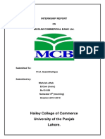 Internship Report MCB Bank 1