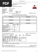 Examination Application Form: Subject Subjectcode App/Not App