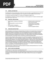 General Information: Instruction Manual Portable Static Cone Penetrometer