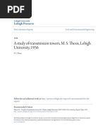 A Study of Transmission Towers M. S. Thesis Lehigh University PDF