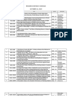 Research Defense Schedule OCTOBER 14, 2019: NO. Time Title Section Instructor AM 1