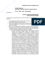 Carta de Renuncia Organizacion Politica