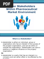 Major Stakeholders Within Pharmaceutical Market Environment