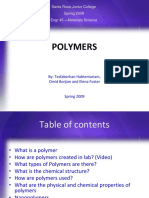 Polymers: Santa Rosa Junior College Spring 2009 Engr 45 - Materials Science