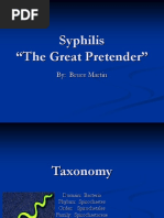 Syphilis "The Great Pretender": By: Bruce Martin