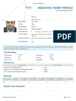 Indicative Taxnet Profile: Personal Information