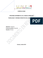 Programa Tecnología y Sistemas Operativo de La Información