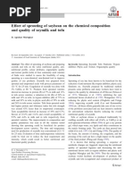 Effect of Sprouting of Soybean On The Chemical Composition and Quality of Soymilk and Tofu