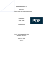 Actividad de Aprendizaje 13 Ejercicio Práctico Análisis A Las Problemáticas Financieras