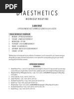 Diaesthetics Workout Routine