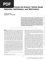 Are Close Friends The Enemy? Online Social Networks, Self-Esteem, and Self-Control