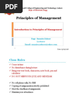 Introduction To Principles of Management