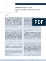 Relationship Between Occlusion and Temporomandibular Disorders: Implications For The Orthodontist