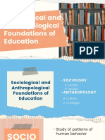 4 Sociological and Anthropological Foundations of Education