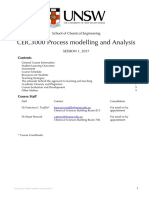 CEIC3000 Process Modelling and Analysis: School of Chemical Engineering