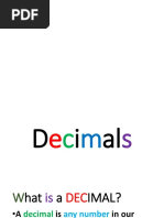 Decimals and Its Operations