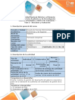 Fase 2 - Discusión y Evaluacion