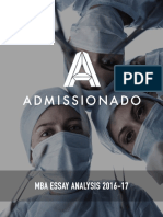 Admissionado - 2016-2017 MBA Essay Analysis Guide