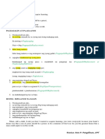 Answer Key Pagtataya Sa Pagsasalin NG Prosa (Segmentasyon)