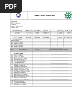 Crane Monthly Inspection Form