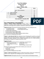 Term-Wise Syllabus Session 2019-20 Class-X Subject - Science