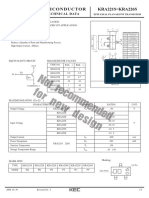 Semiconductor KRA221S KRA226S: Technical Data