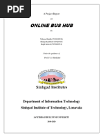 Online Bus Hub: Department of Information Technology Sinhgad Institute of Technology, Lonavala