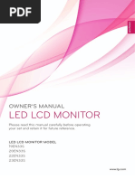 Led LCD Monitor: Owner'S Manual