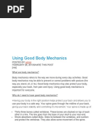 Using Good Body Mechanics: Posted by February 28, 2013share This Post