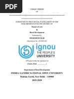 Indira Gandhi National Open University Maidan Garhi, New Delhi - 110068 2019-2020