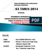 A. Permendikbud No 63 Tahun 2014