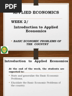 Week 2/ Introduction To Applied Economics