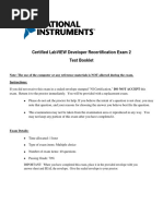 Certified Labview Developer Recertification Exam 2 Test Booklet