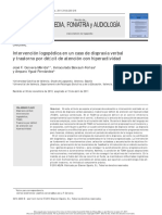 Intervención Logopédica en Un Caso de Dispraxia Verbal y Trastorno Por Déficit de Atención Con Hiperactividad