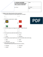 PTS KELAS 1 (Tema 5 Subtema 1 Dan 2)