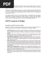 Strengths in The SWOT Analysis of Indigo