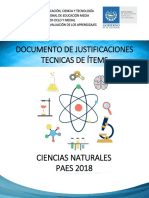 Justificacion Ciencias Naturales 2018