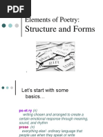 Elements of Poetry:: Structure and Forms