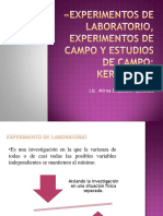 Experimentos de La B de Campo Estudios de Campo