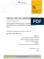 Procesos Educativos y Tecnológicos Aplicados A La Carrera de Ingeniería Civil