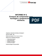 Informe Nº8 Laboratorio Ensayos de Compresión - Seccion 404