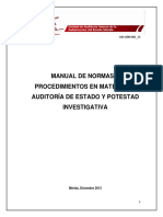 Manual de Normas y Procedimientos en Materia de Auditoria de Estado y Potestad Investigativa