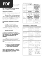 Criminal Law Reviewer: Classical Theory Positivist Theory